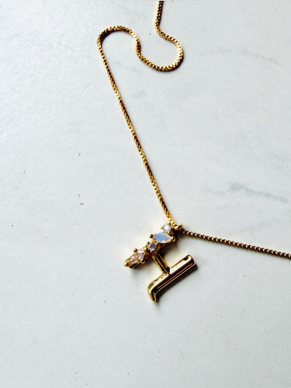NWT Anthropologie Crystal Initial Necklace Letter H